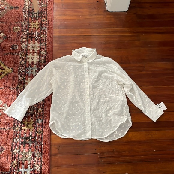 Zara Tops - Zara Polka Dot Button Down
